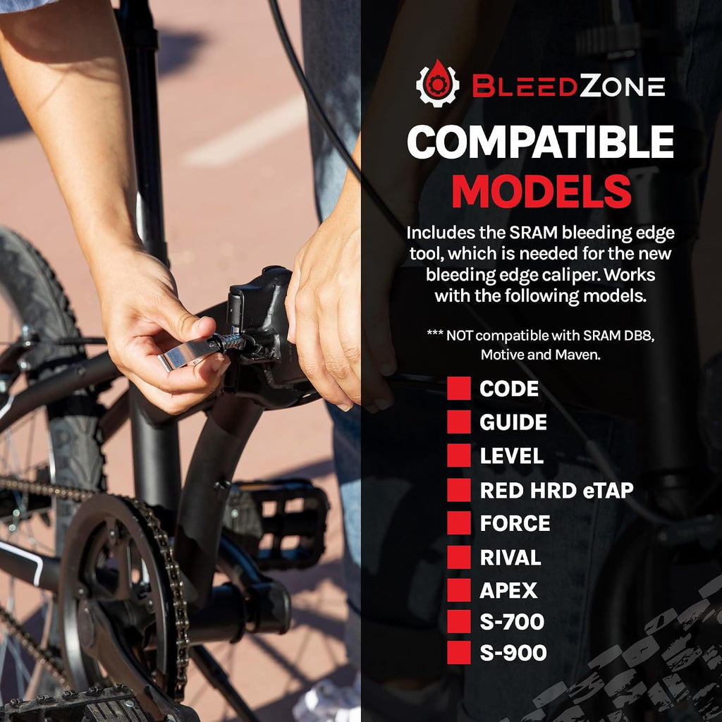 BleedZone Bleeding Edge Adapter Compatible with SRAM Hydraulic Brakes, MTB
