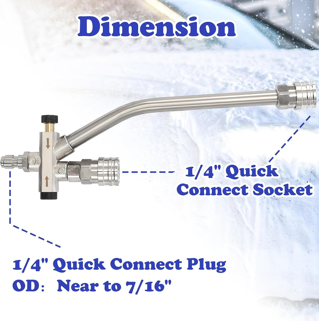 Pressure Washer Foam Cannon with Dual Connector, 1 Liter | Double Tip Attachment for Soap Cannon, 5 Power Washer