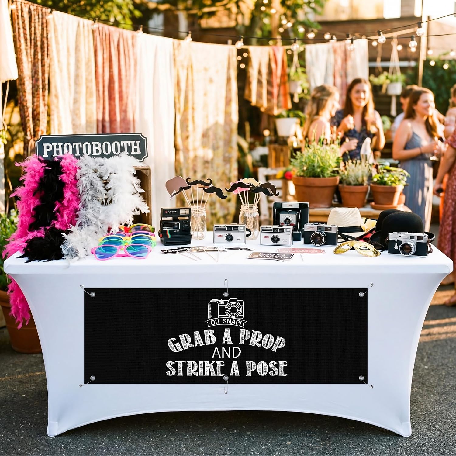 1x3ft Photo Booth Table Accessories Banner Graduation Photo Booth Props Sign, PVC Vinyl Hanging Background for Party