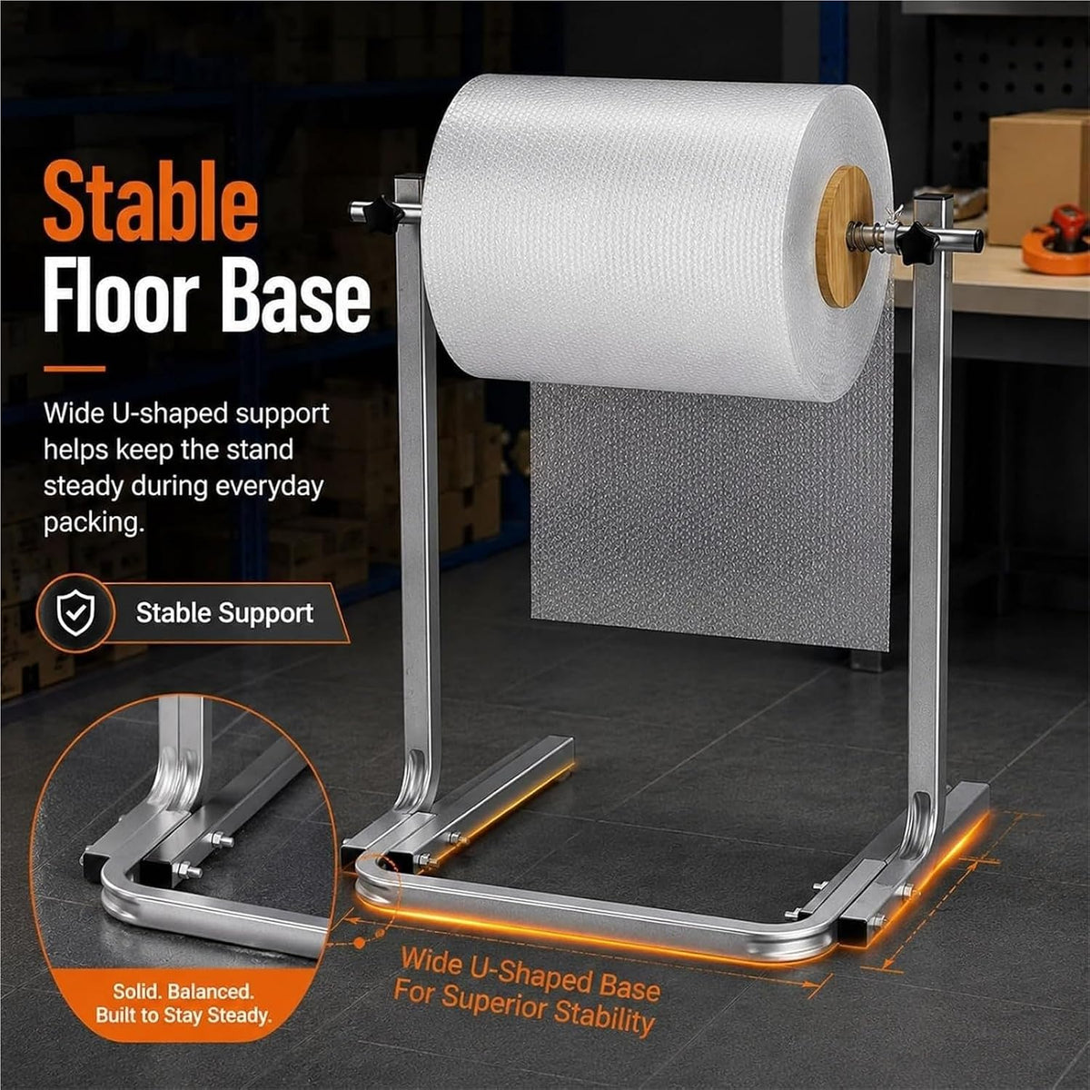 12-31inch Bubble Wrap Roll Dispenser, Bubble Cushion Foam Wrap Holder