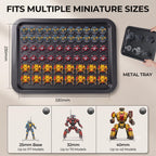 X-Large Stackable Miniature Carrying Case, 6 Adjustable Metal Trays