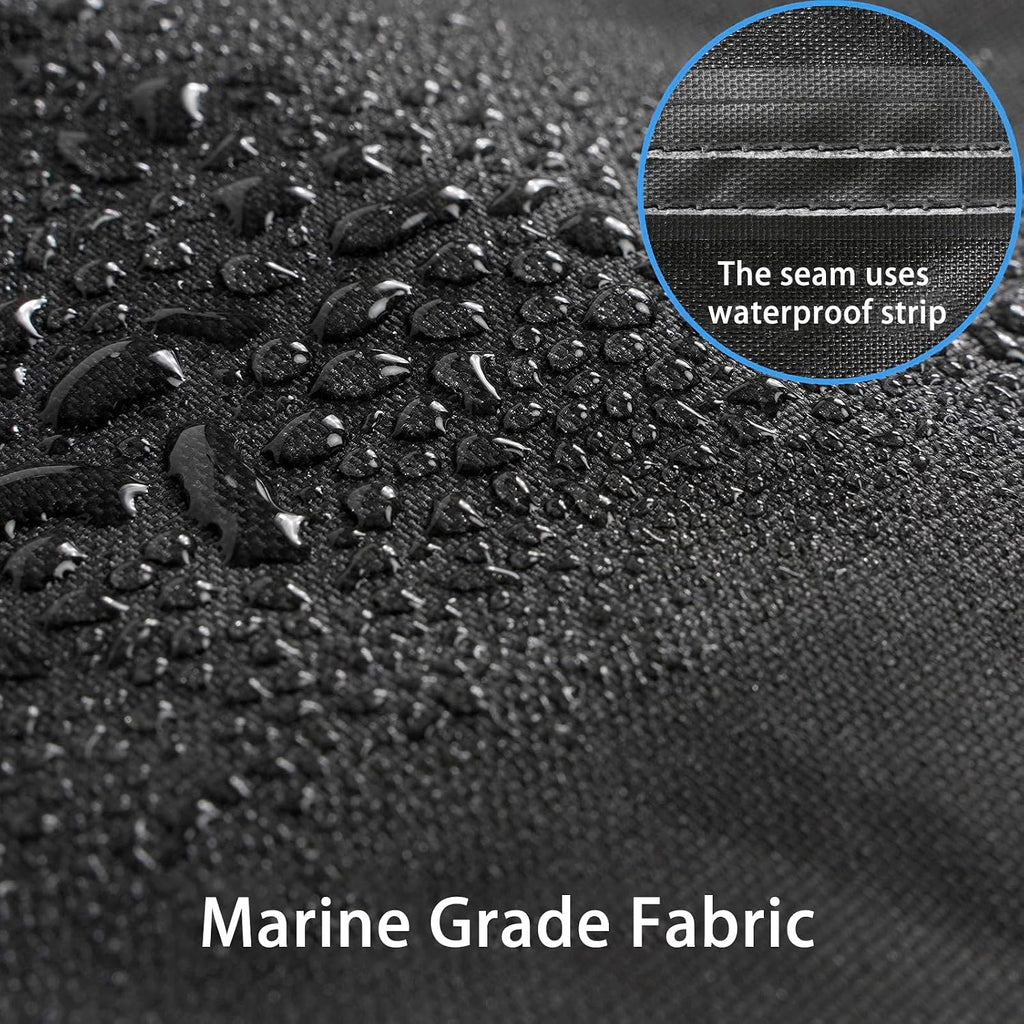 Boat Cover 16ft-18.5 ft, Waterproof Trailerable Boat Cover | Heavy Duty Covers fits Bass Boats, V-Hull, Tri-Hull