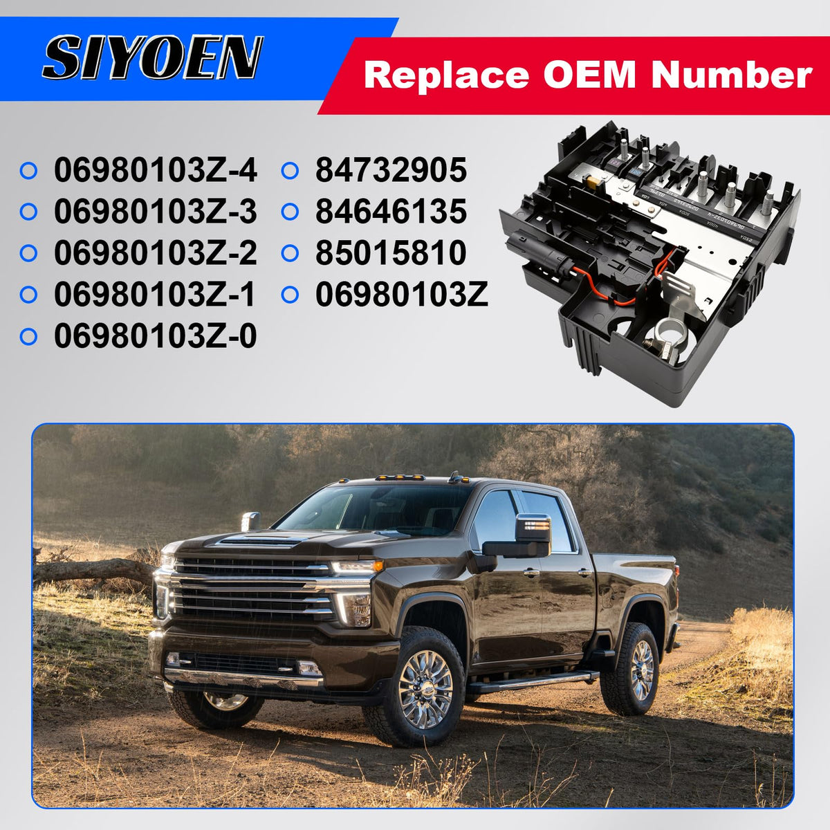 Battery Distribution Engine Compartment Fuse Block for Chevy Silverado