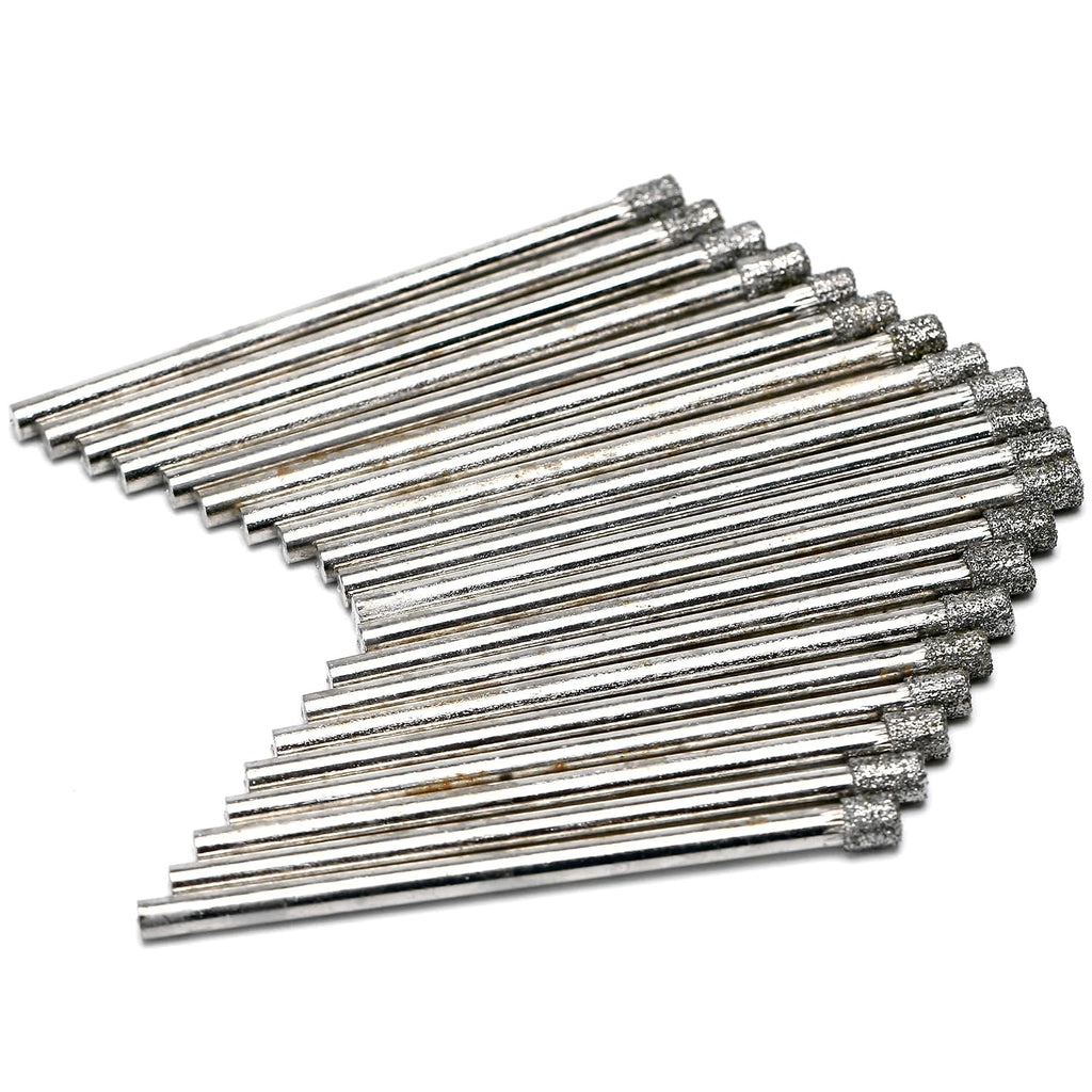 3mm Diamond Drill Bit, 1/8" Diamond Drill Bits, Glass Drill Bit, Coated Hole Saw Core Bit Tools for Stone Tile Pack
