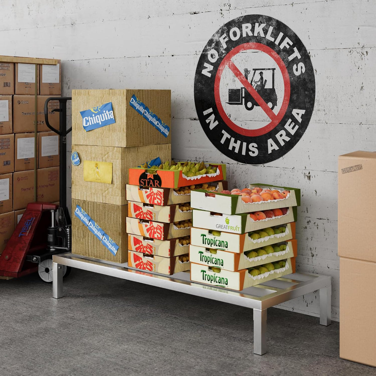 48" x 20" | 8" Off The Floor Aluminum Dunnage Rack | 1200 Lbs Capacity