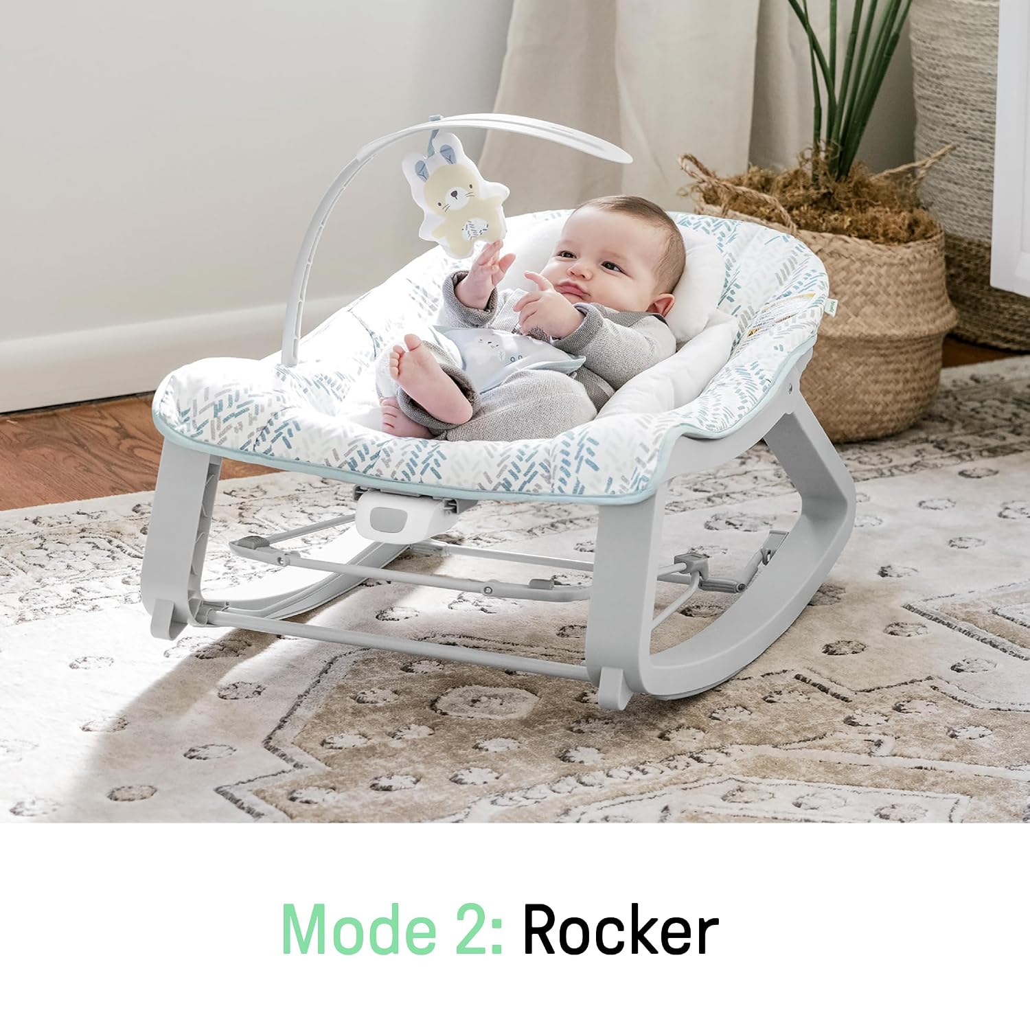 Keep Cozy 3-in-1 Grow with Me Vibrating Baby Bouncer Seat & Infant to Toddler Rocker, Vibrations & -Toy Bar, 0-30