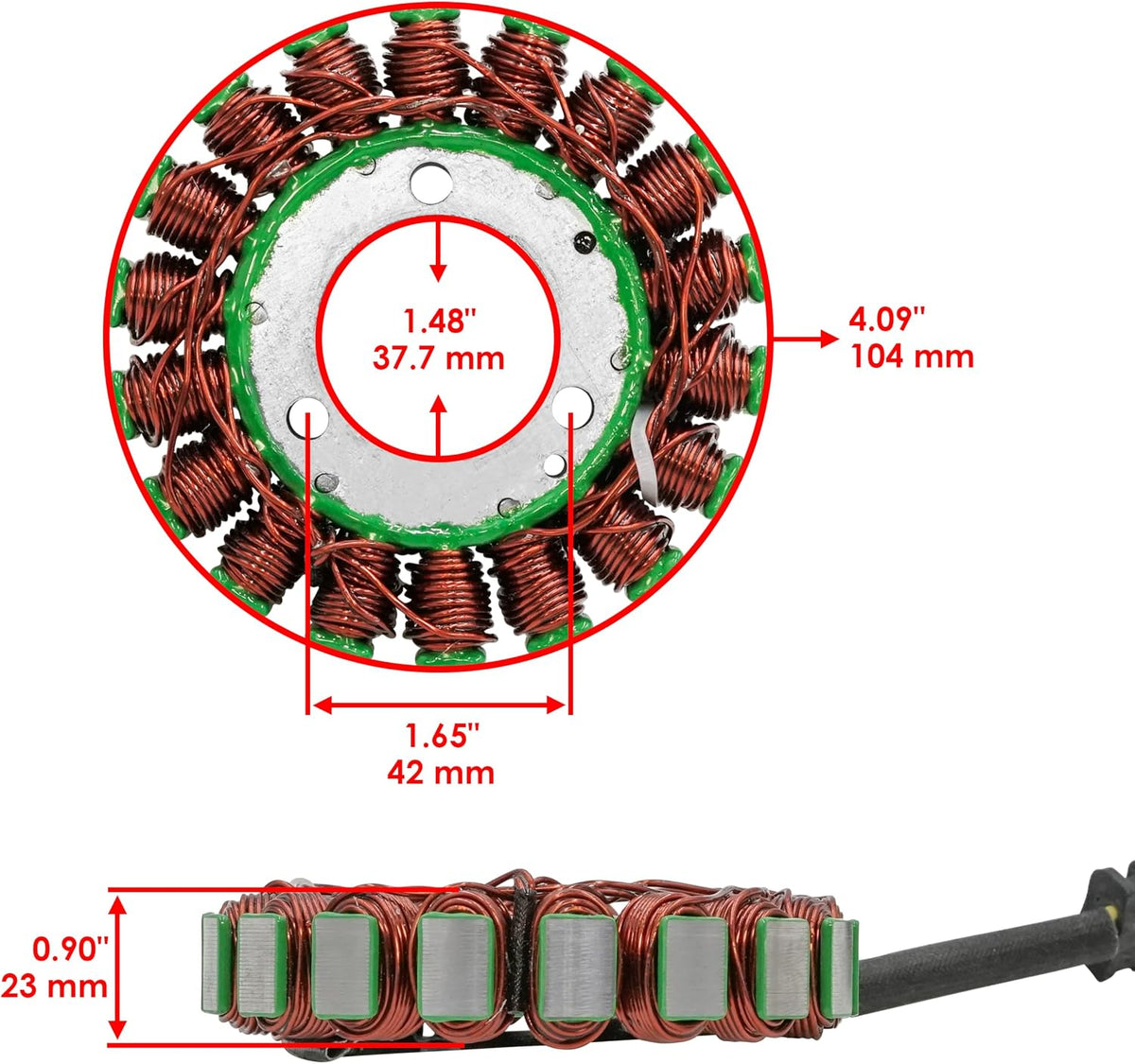 Caltric Stator and Regulator Rectifier Compatible With Kawasaki En500 Vulcan 500 Ltd 1996-2009