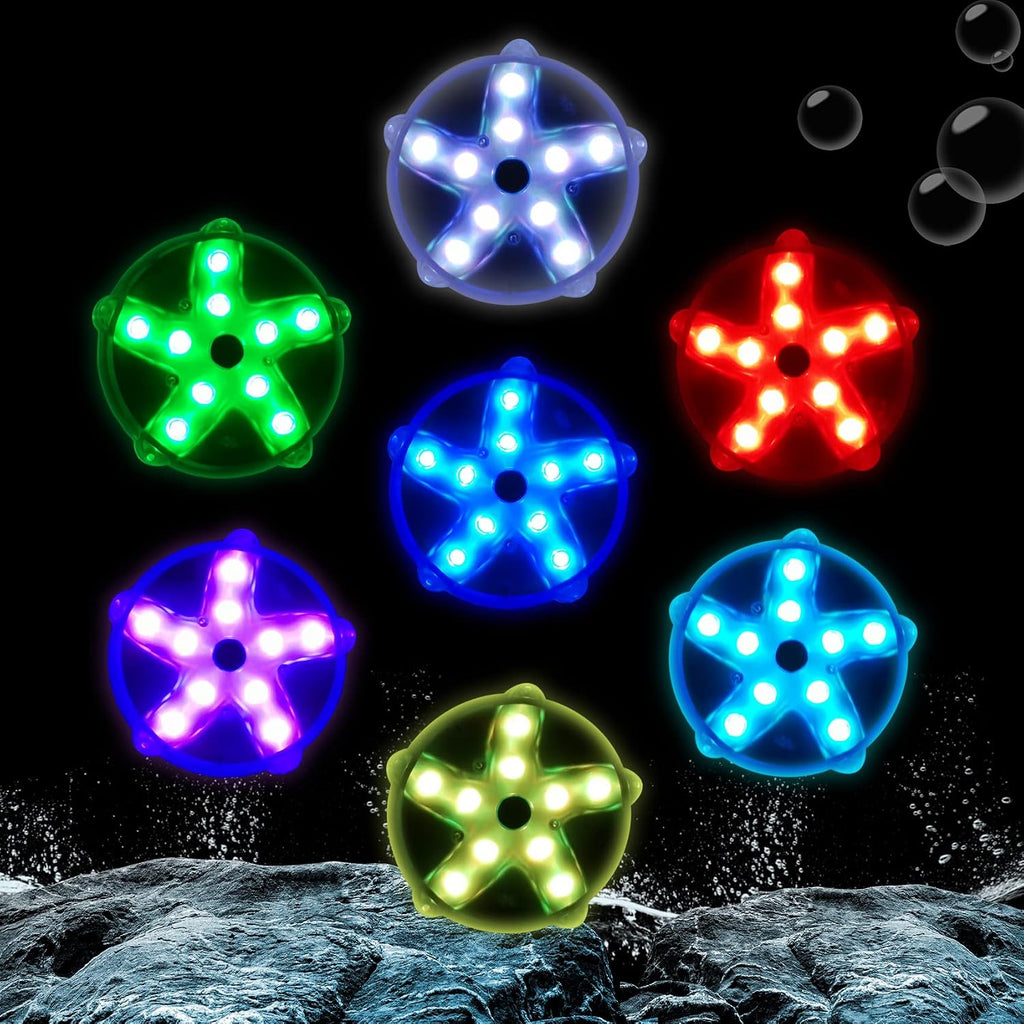 Floating Pool Lights,Color Changing Waterproof Magnetic Pond Lights,Pool Light that Float,Starfish Above Ground Pools