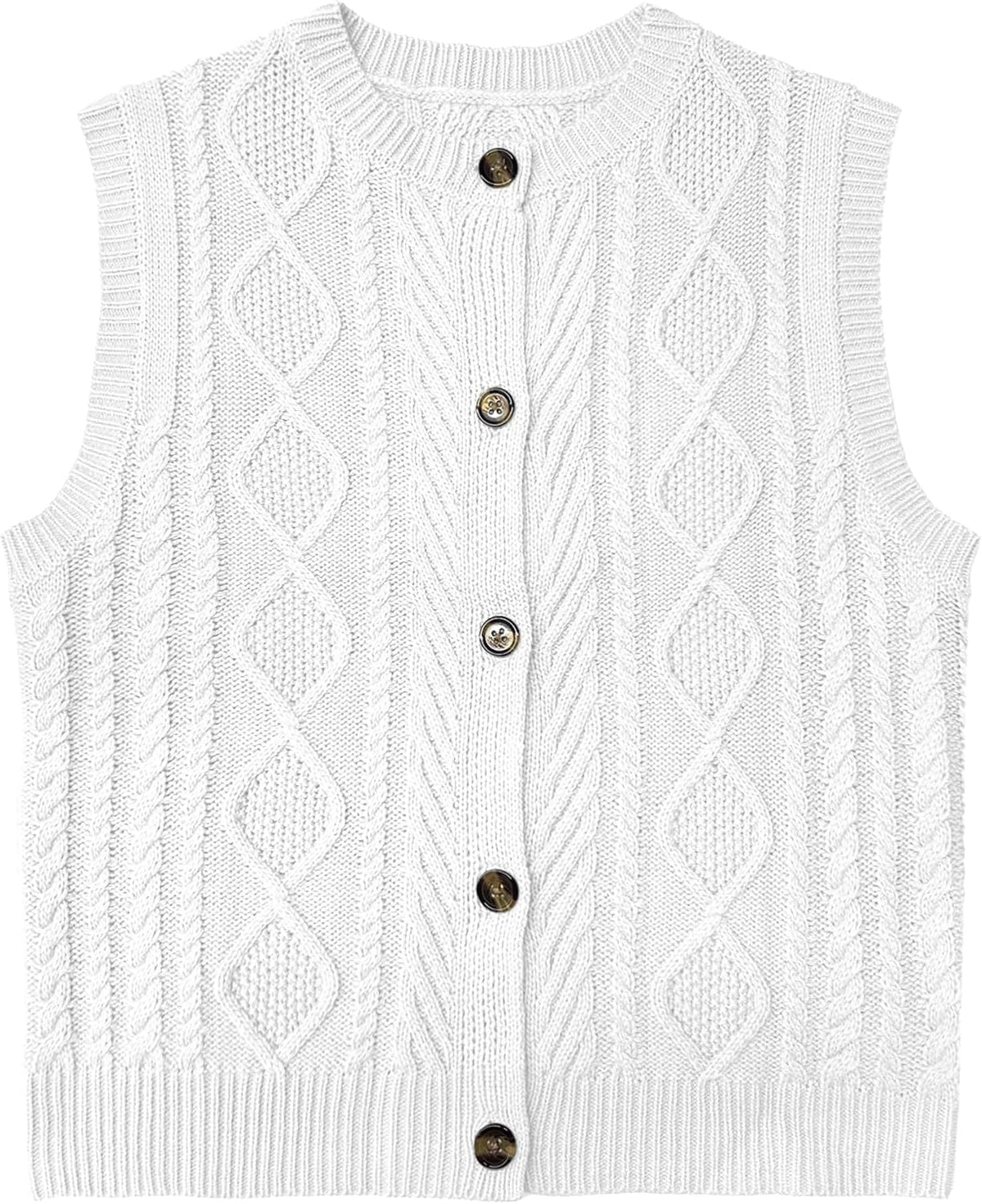 Kid Girls Sweater Vest Sleeveless Button Down Knit Cardigan School Uniform Sweater Vest Top 5-13Y