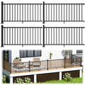 4 Pack 36 in x 6 ft Modular Aluminum Porch and Deck Railing Kit