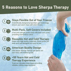 Flexible Cold Gel Ice Pack Reusable, 9.5" x 4.5", 4 Pack