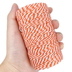 Twine String Orange and White Baker String 328 Feet 2mm Thick Christmas Halloween Twine String for Gift Wrapping DIY