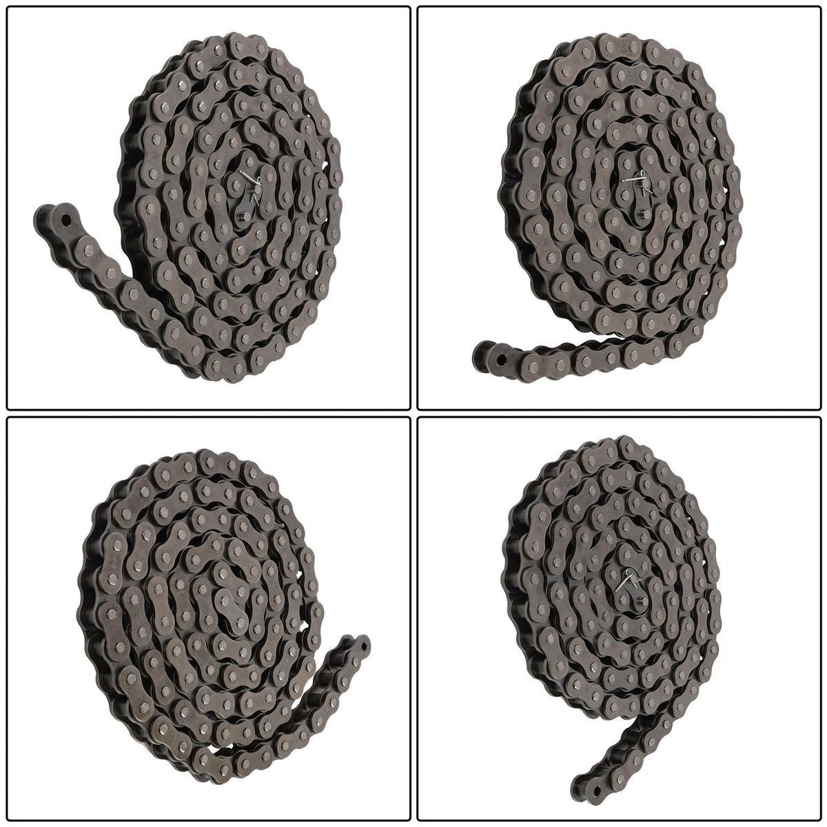 waltyotur #100 10 Feet Roller Chain with Connectors Carbon Steel Chain