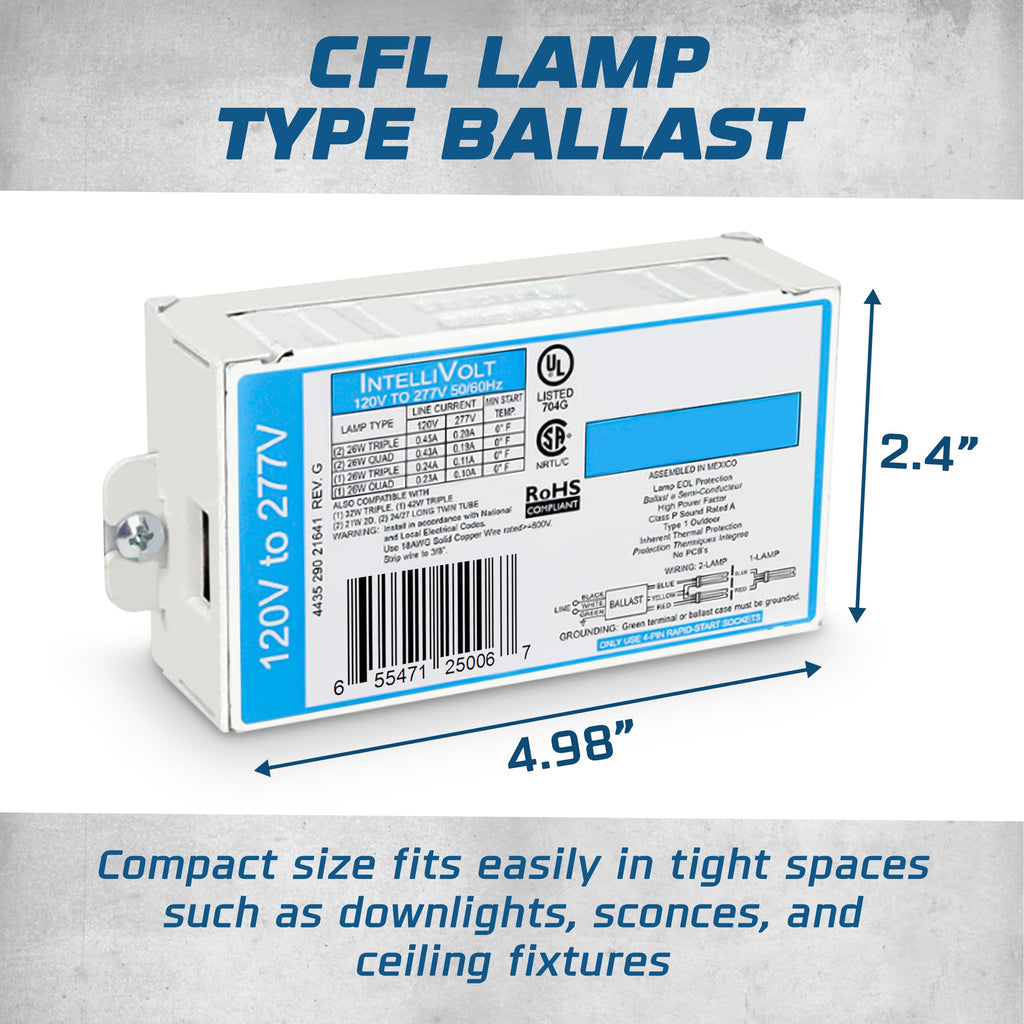 Replacement for ICF-2S26-H1-LD Compact Fluorescent Ballast