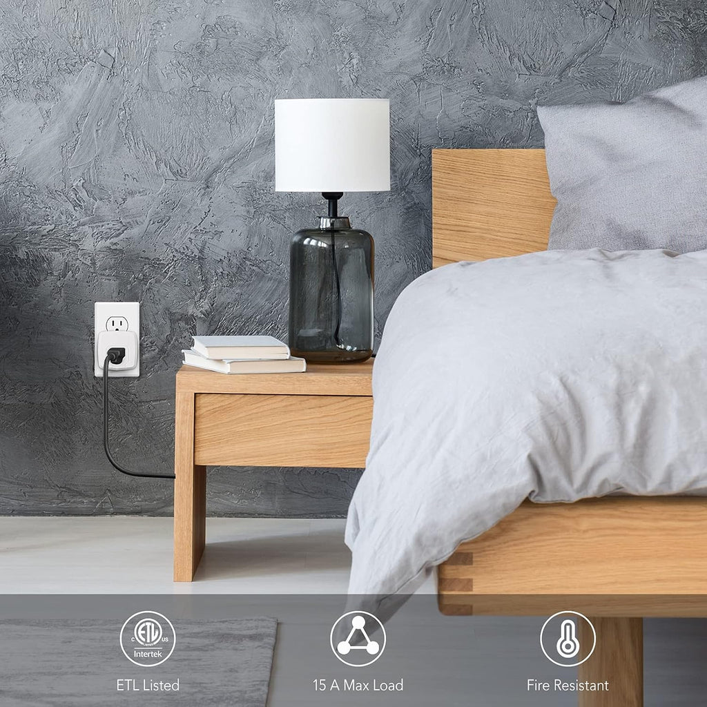 15A Smart Plug, Mini WiFi Outlet Works with Smart Life, 2.4Ghz, 4 Pack | Alexa, Google Home Assistant, Remote Control