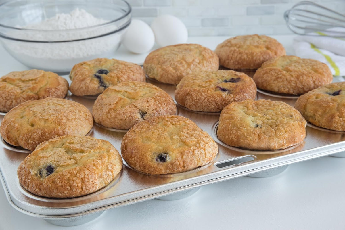 Muffin and Cupcake Pan, 12 Standard Cup Stainless Steel Muffin Pan