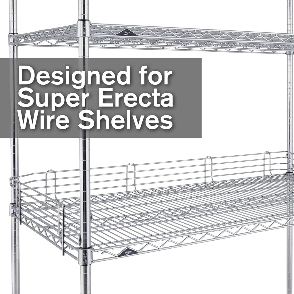L48N-4C Super Erecta 4" High Stackable Ledge for Wire Shelving, Chrome, 48"…