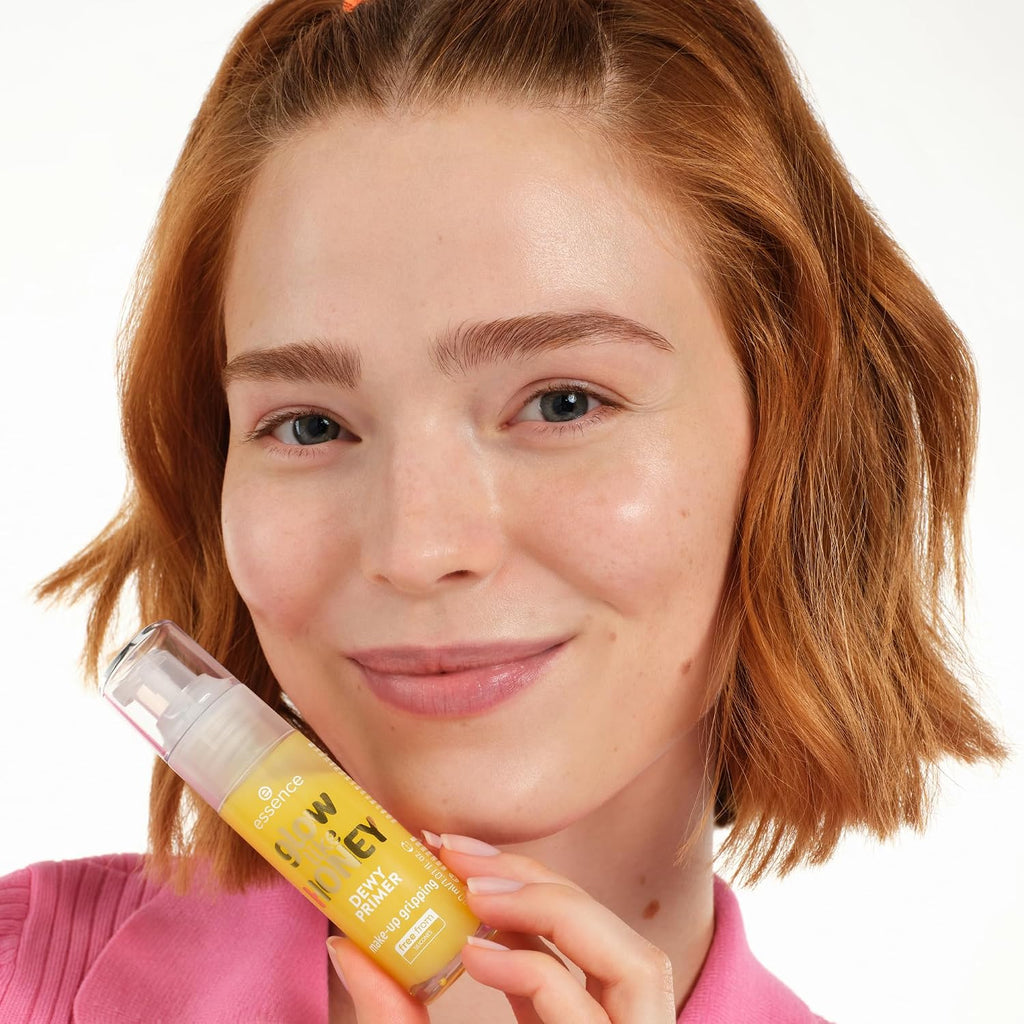 essence Glow Like Honey Dewy Primer, Hydrating & Gripping, Vegan