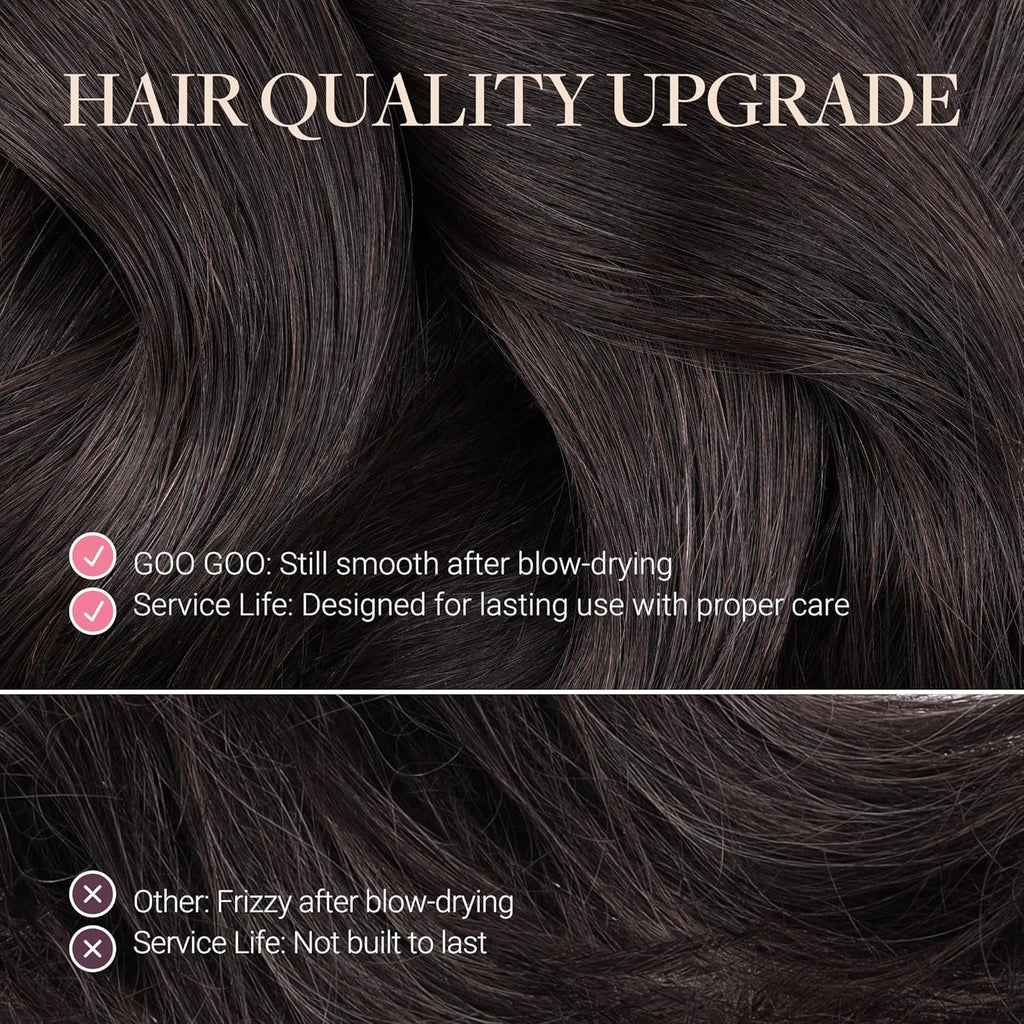 Clip in Hair Extensions Real Human Hair, Remy Human Hair Extensions Clip ins for Women, Natural Human Hair, 18inch