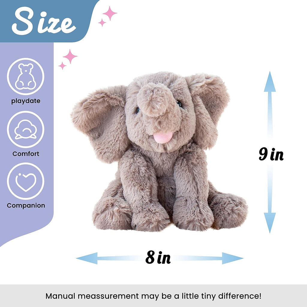 Adorable Plush Calf Elephant Toy Floppy Elephish Ultra Soft Haggable Stuffed Animal Birthday Holiday Gift for Boys