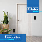 LIDER Decorator Wall Plate, Screwless Switch Cover for, Mid-Size 1-Gang