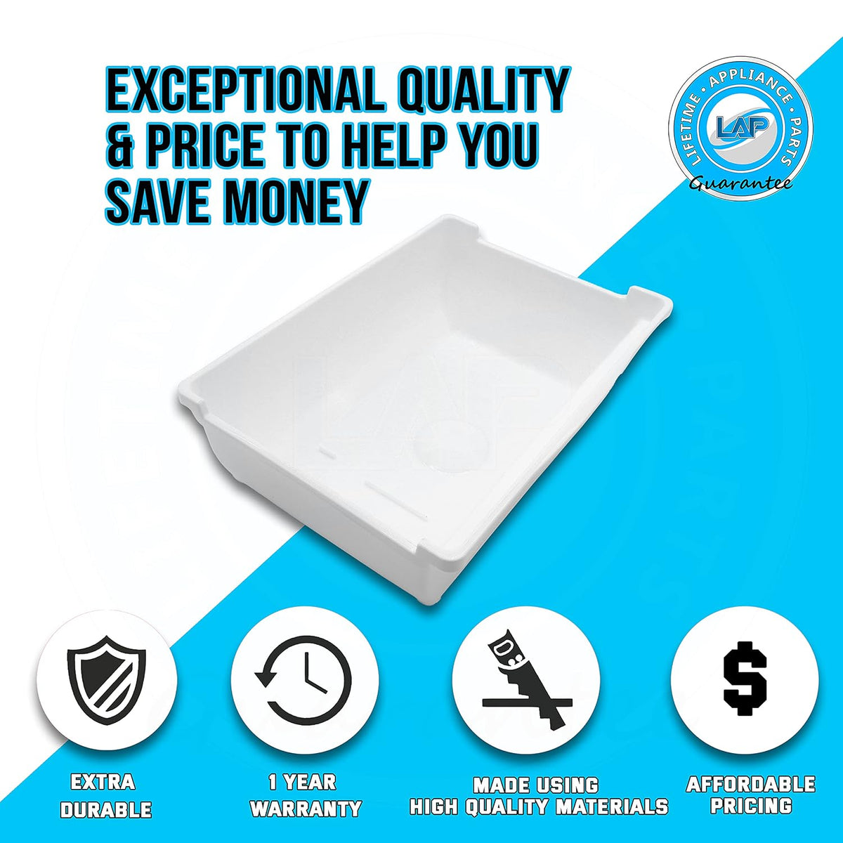 Upgraded Lifetime Appliance DA61-05300A Ice Cube Container Bucket Tray Compatible with Samsung Refrigerator