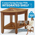 Kai Corner 15.5" Teak Shower Bench