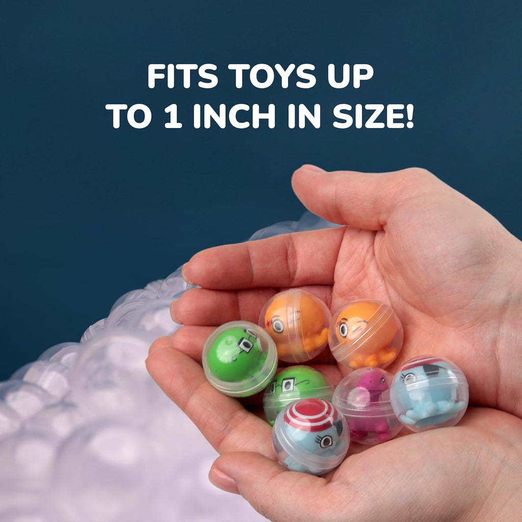 Capsule Vending Machine Round 50 pcs 1.1 inch (28mm) - Gumball Machine Capsules Bulk Clear Container - Easter Basket