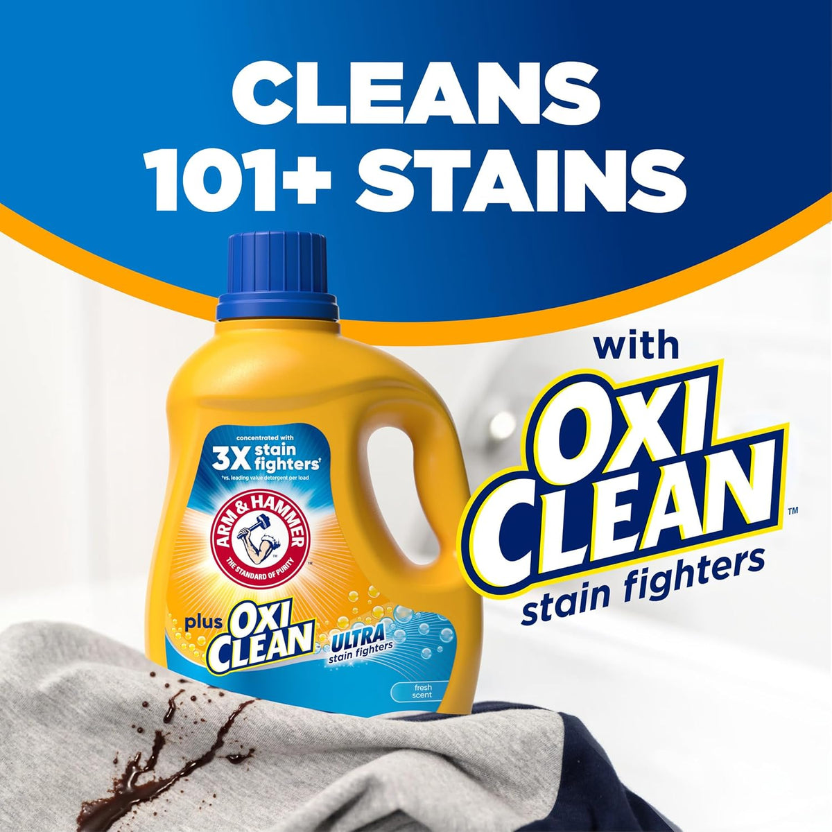 Plus OxiClean Ultra Stain Fighters Liquid Laundry Detergent