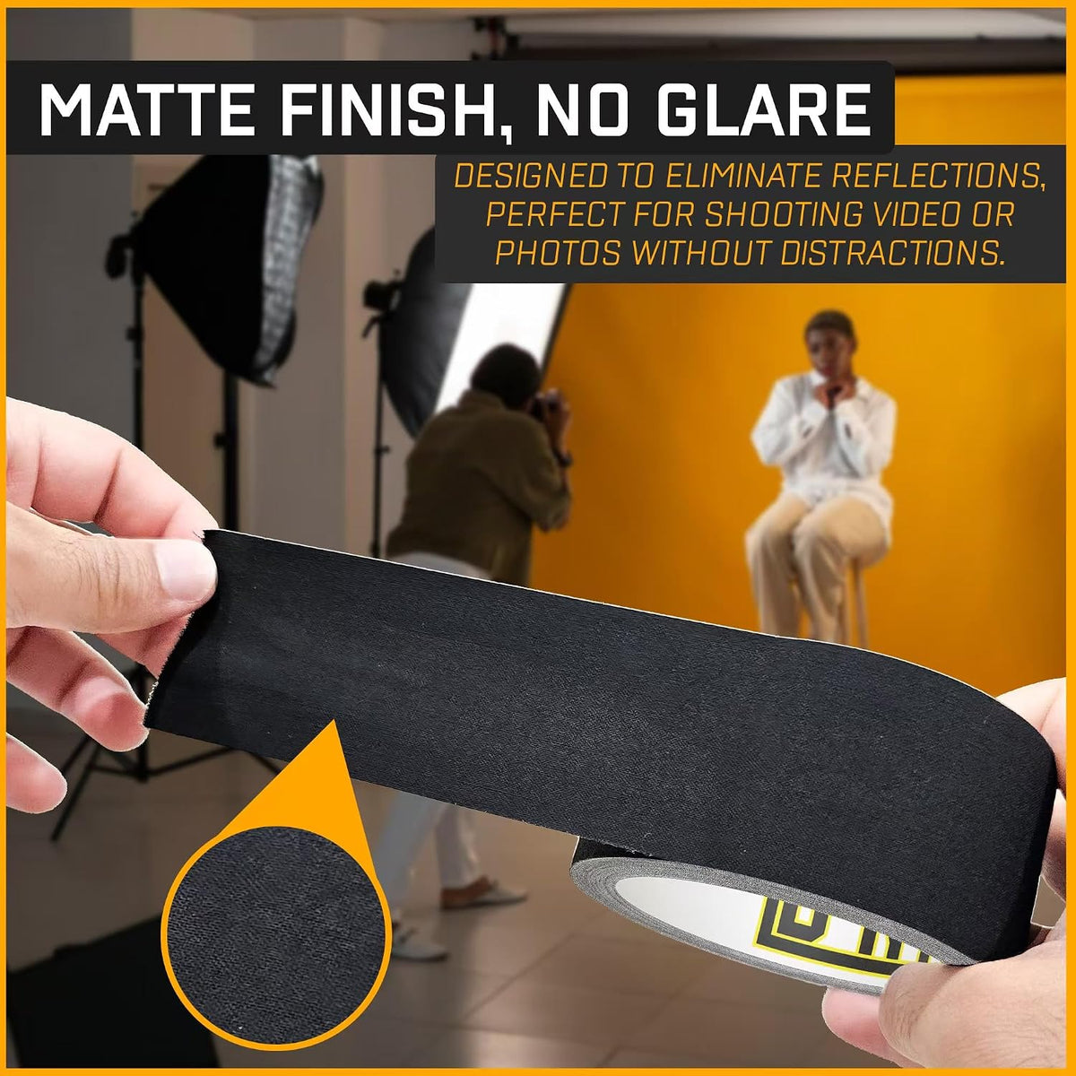Gaffer Tape 2 Inch x 2 Pack Black Gaff Tapes