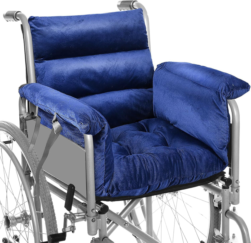 Wheelchair Cushion Wheelchair Seat Cushion with Strap Recliner Suitable for 18 Inches Armrest and Support for