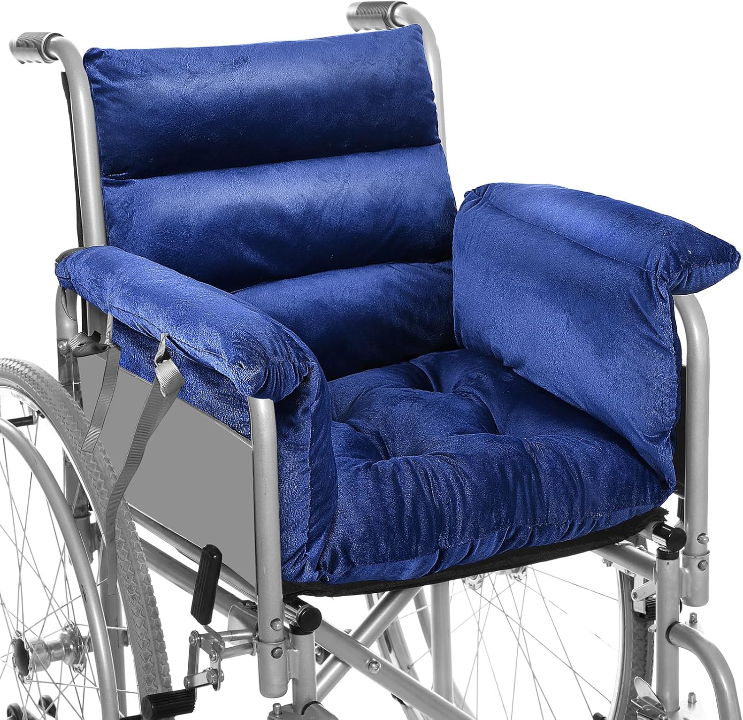 Wheelchair Cushion Wheelchair Seat Cushion with Strap Recliner Suitable for 18 Inches Armrest and Support for