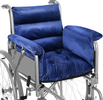 Wheelchair Cushion Wheelchair Seat Cushion with Strap Recliner Suitable for 18 Inches Armrest and Support for