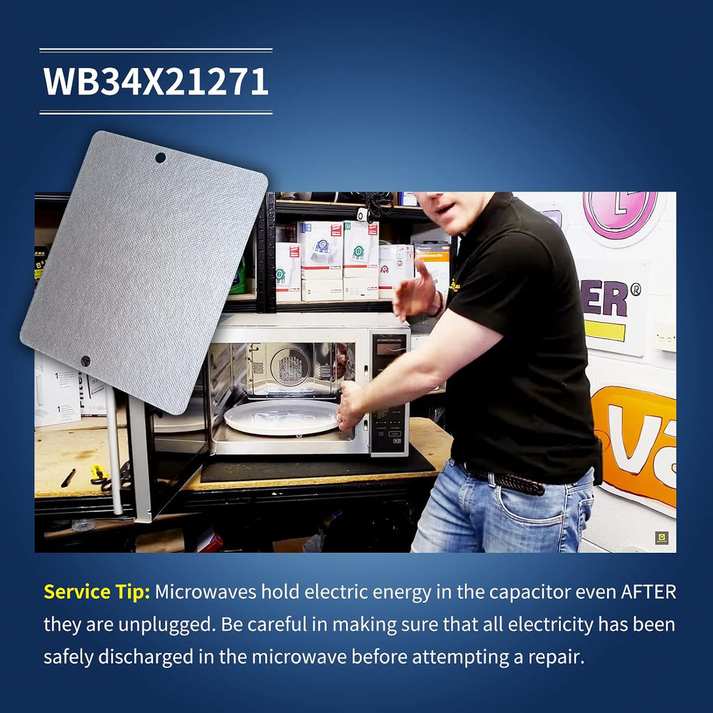 WB34X21271 Microwave Waveguide Cover Compatible with GE Hotpoint Kenmore | Mica Sheet Compatible with Microwave oven