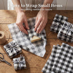 100 Sheets Black and White Checkered Tissue Paper, 10 X 14 inches