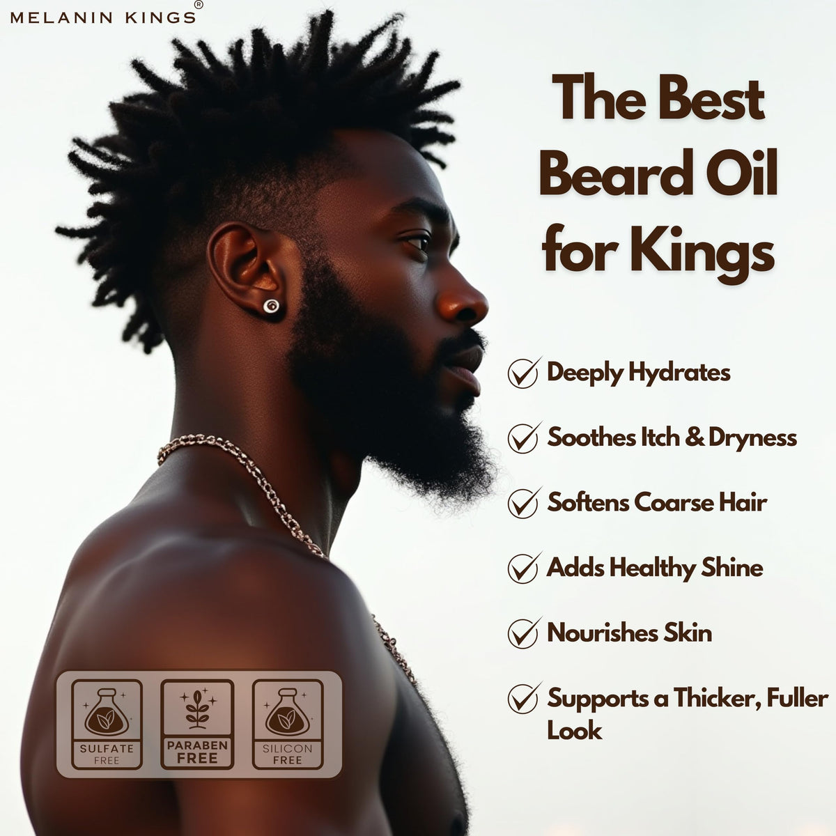 Beard Oil for Black Men - Specialized formula for Black Men - With ancient African Ingredients - 100% Natural