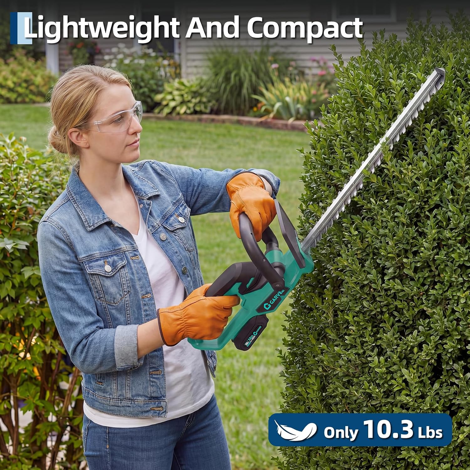 22.4" Brushless Cordless Hedge Trimmer, 3000 SPM Dual Action Blade, Grass Shears with 2 x 2.0Ah Rechargeable