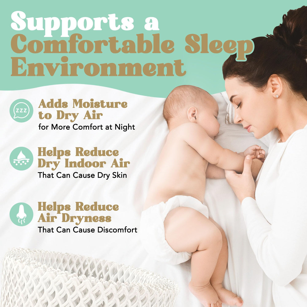 Humidifier Filter Compatible with Canopy Bedside Humidifier 4 Pk