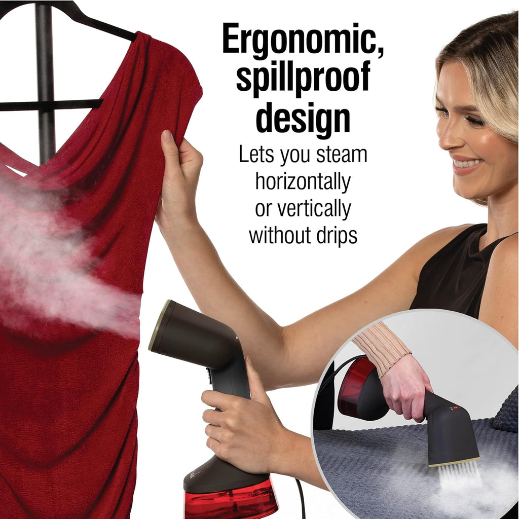 Handheld Garment Steamer for Clothes, 1600 Watts, 10" Cord | 20-Minute Steam Time, 300ml Water Tank, 2 Steam Modes