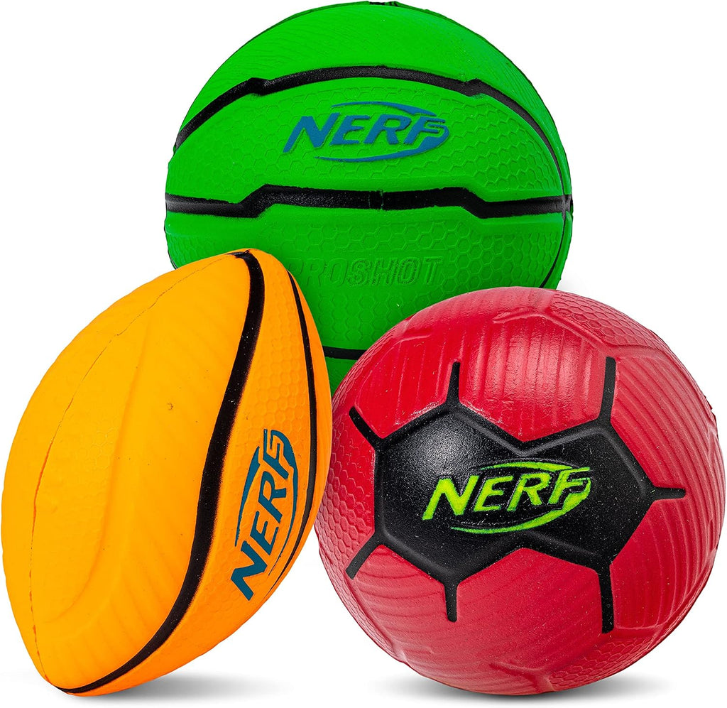 Micro Foam Sports Ball Set - Kids Foam Micro Football, Soccer Ball + Basketball Set Soft Stress Relief Mini Foam