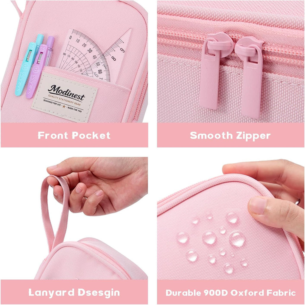 Pencil Case Pouch, Large Capacity Pen Bag Organizer, Cute Aesthetic Pencil Box for Girls Boys Kids, Back to School