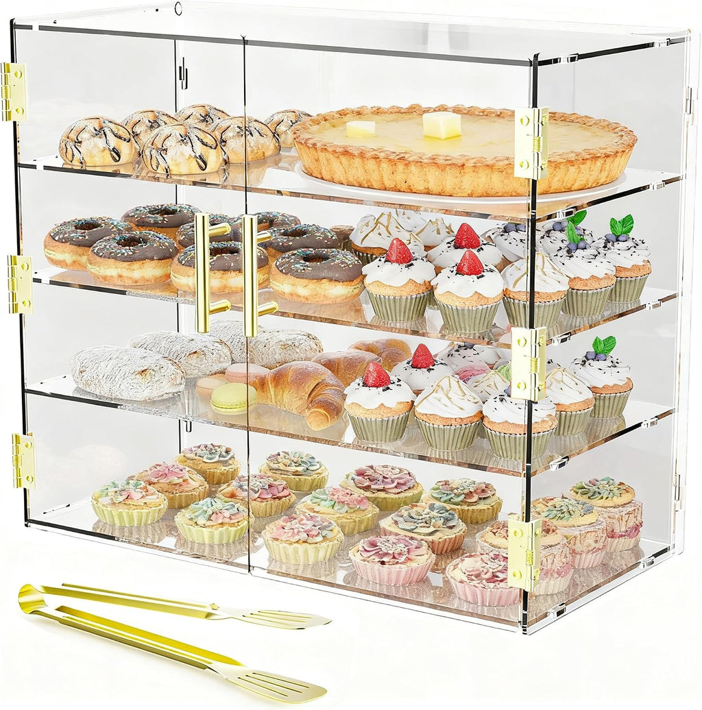 4 Tiers Countertop Bakery Display Case