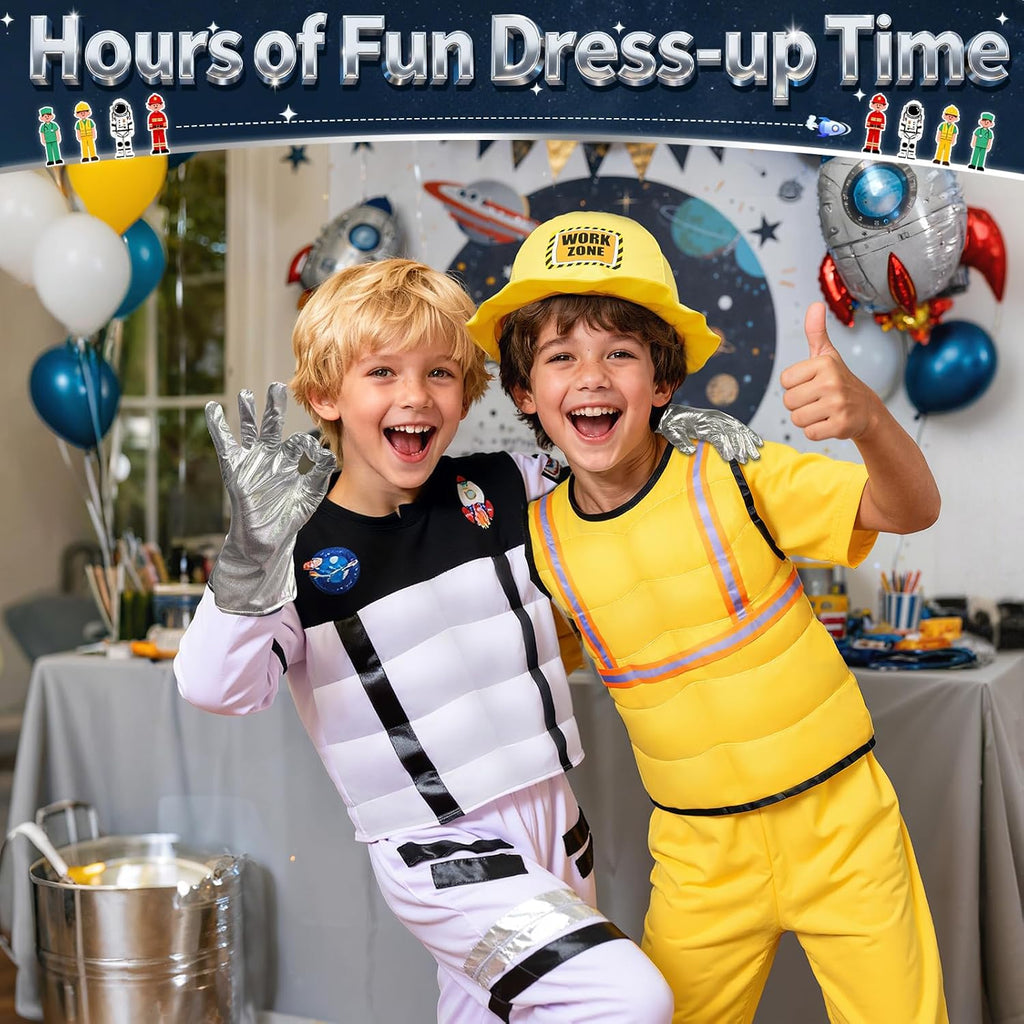 Toddler Dress up Clothes for Play, Kids Role Play Costumes 4 In 1 Set