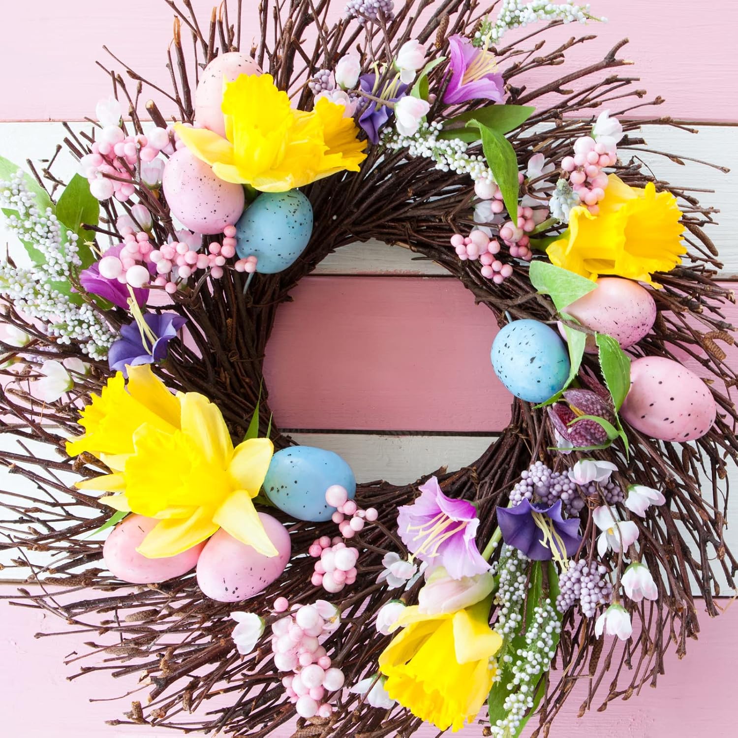 32 Pcs Assorted Faux Foam Speckled Eggs - Decorative Pastel Eggs for DIY Easter Wreath, Centerpiece, Bowl, Basket
