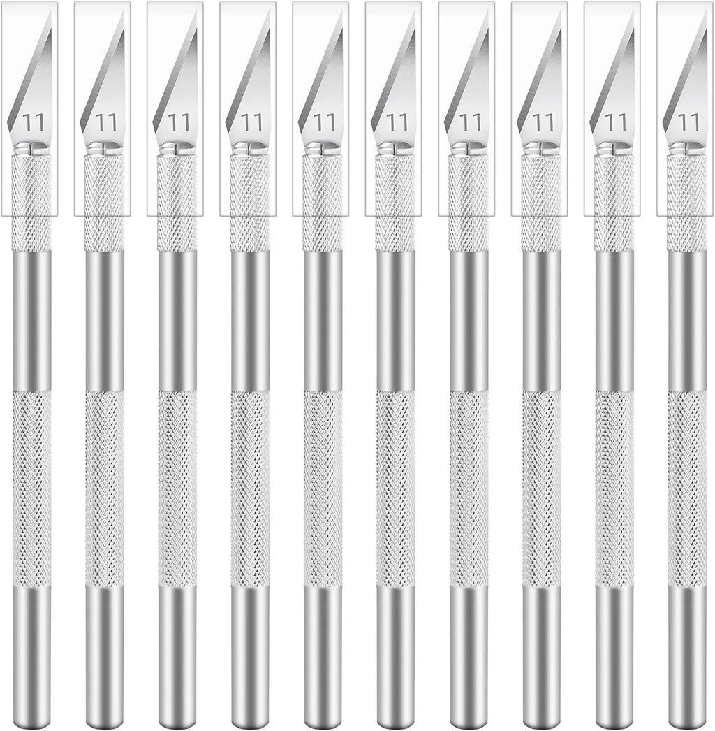 10 Pack Exacto Knife, Hobby Knife, Craft Knife for Carving, Cutting | Exacto knife set for pumpkin carving, diy