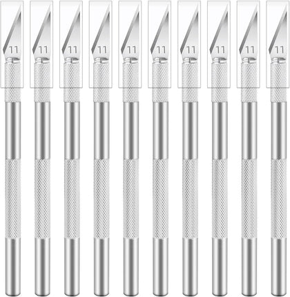 10 Pack Exacto Knife, Hobby Knife, Craft Knife for Carving, Cutting | Exacto knife set for pumpkin carving, diy