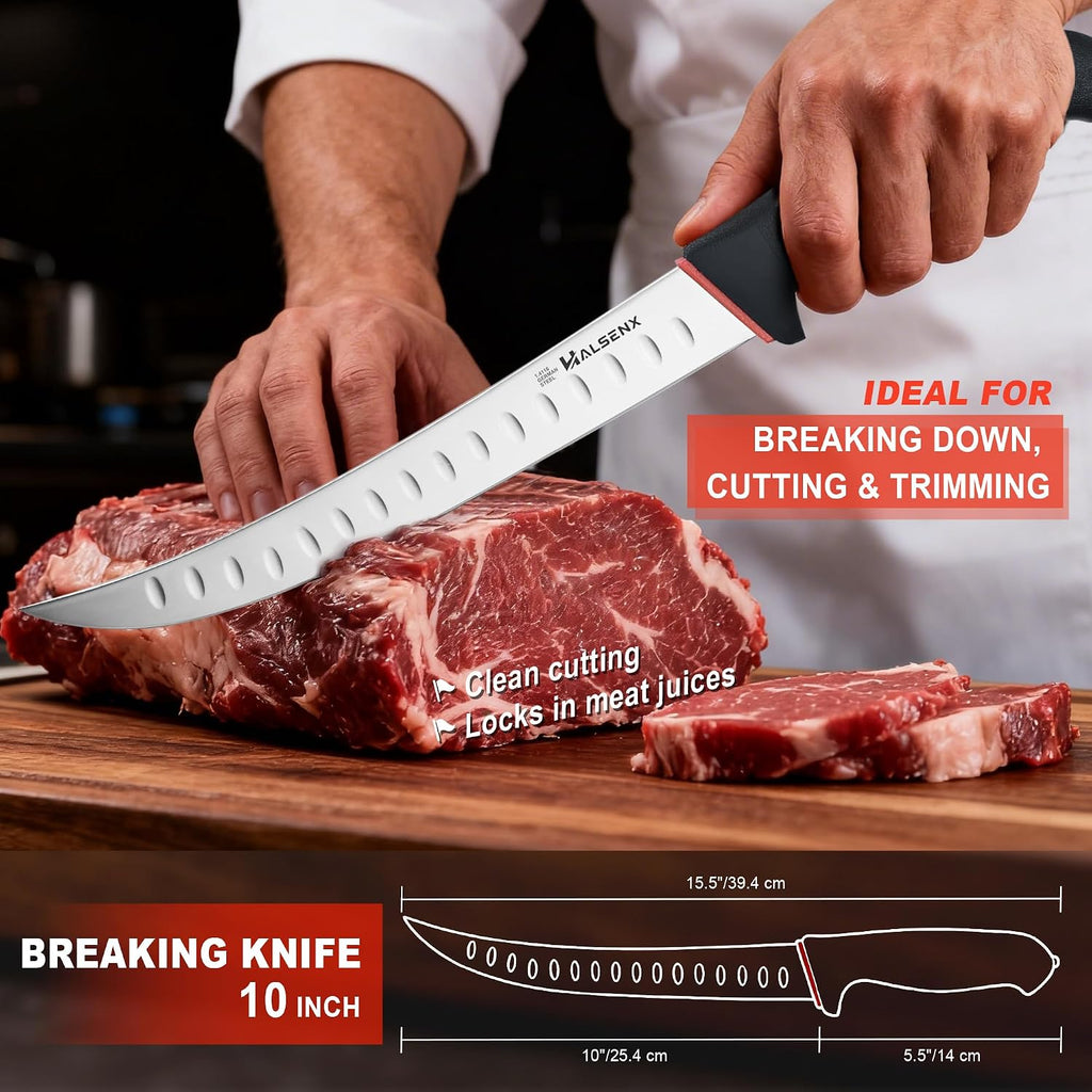 Butcher Knife Set 3PCS，Professional Meat Cutting & Deboning Kit