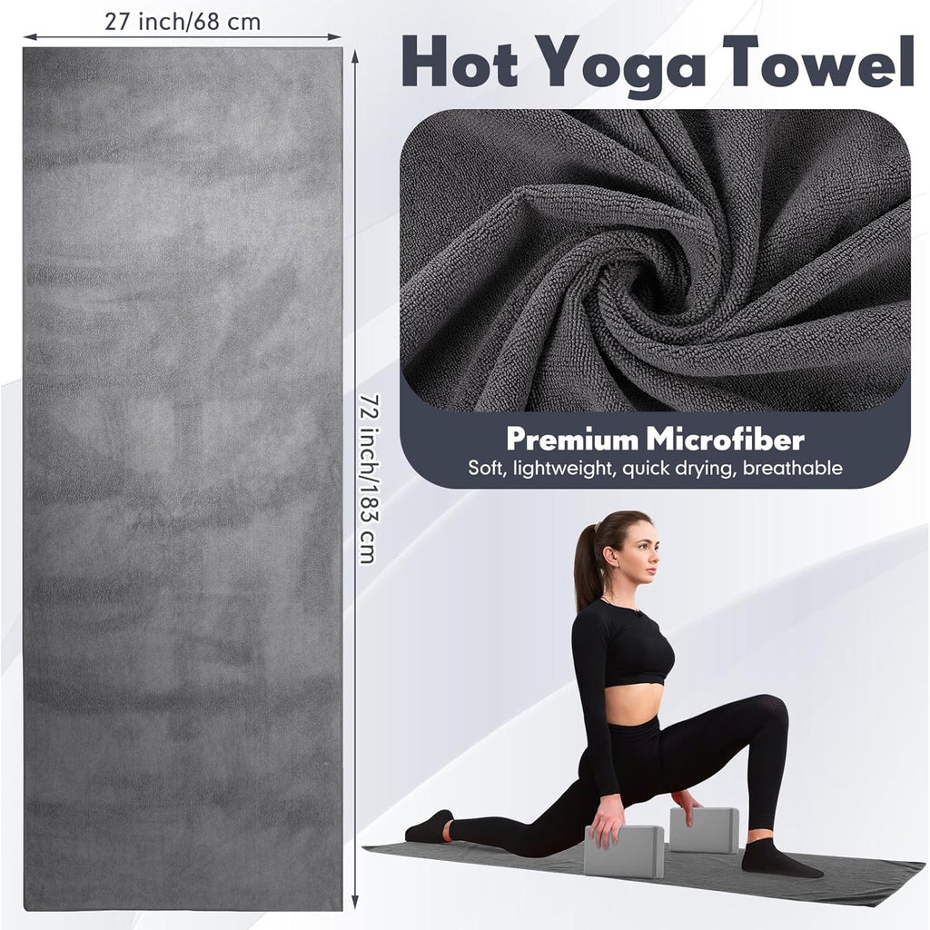 14 Pcs Yoga Kits for Home Workouts Pilates Equipment Set for Women Beginners, Hot Yoga Towel Blocks Strap, Knee Pad
