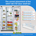 MTZUL DA97-06175F Refrigerator Door Bin Compatible with Kenmore Samsung