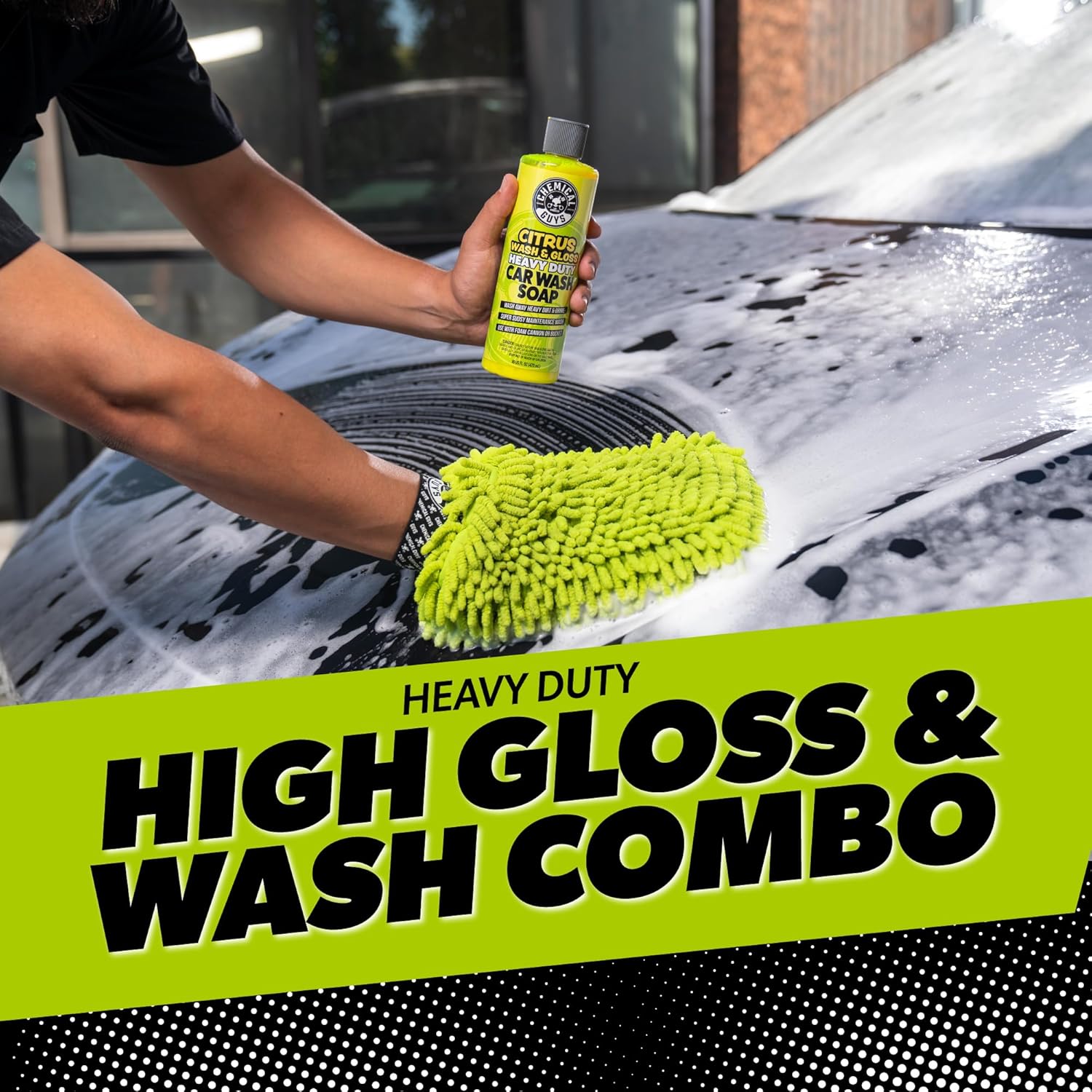 Car Cleaning Kit - with Car Wash Soap, Wheel Cleaner, Total Interior, Car Wash Mitt - Interior and Exterior Wash Kit